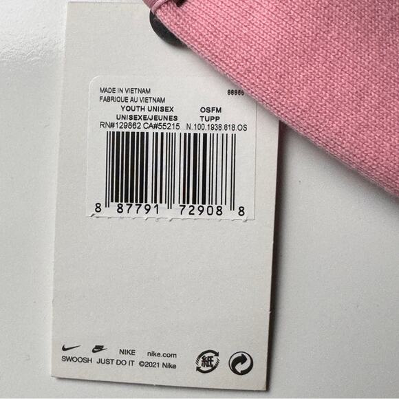 Nike Youth Pink Fleece Cold Weather Knit Headband - Picture 7 of 7